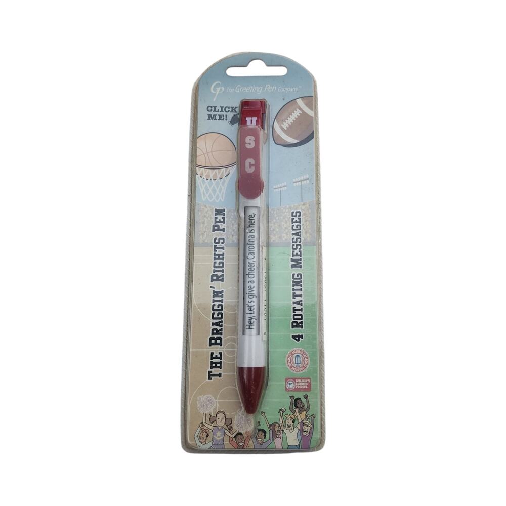USC Gamecocks Braggin Rights Pen Rotating Message Collegiate Greeting Pen NIP